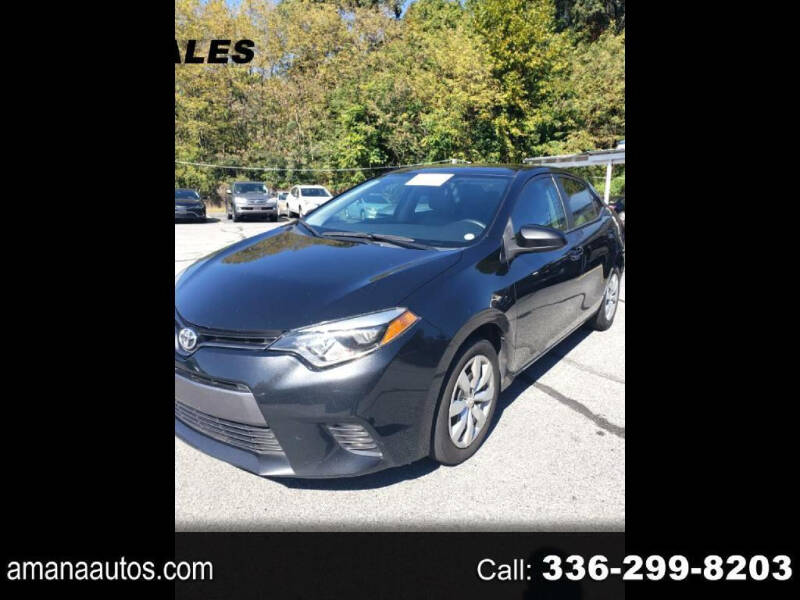 2016 Toyota Corolla for sale at AMANA AUTO SALES in Greensboro NC