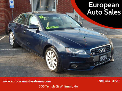 2011 Audi A4 for sale at European Auto Sales in Whitman MA