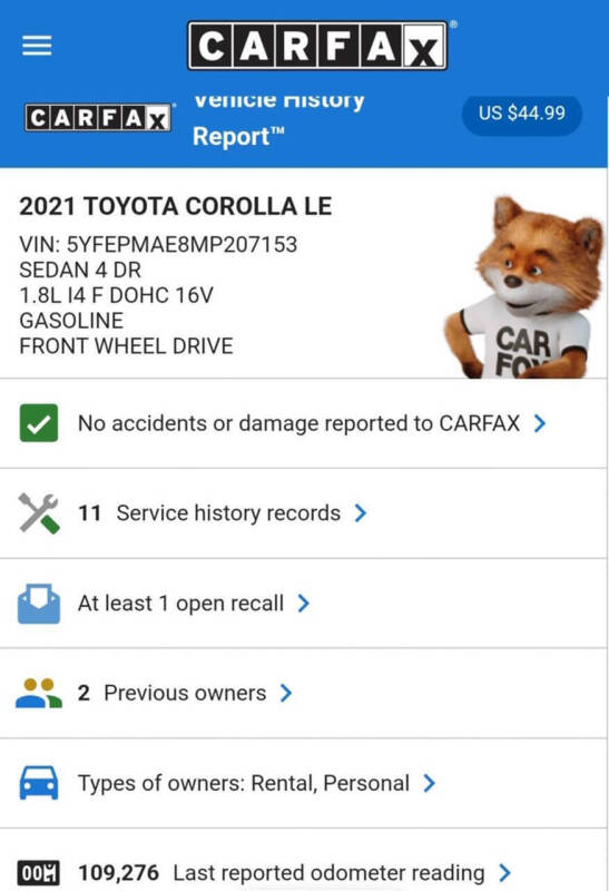 2021 Toyota Corolla LE