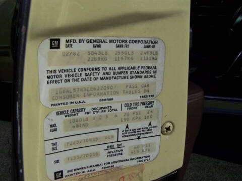 1982 Cadillac Eldorado