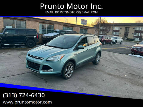 2013 Ford Escape for sale at Prunto Motor Inc. in Dearborn MI