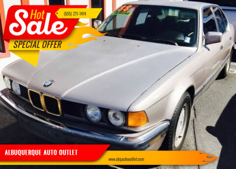 1988 BMW 7 Series for sale at ALBUQUERQUE AUTO OUTLET in Albuquerque NM