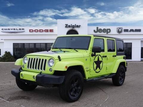 2016 Jeep Wrangler Unlimited for sale at Zeigler Ford of Plainwell - Jeff Bishop in Plainwell MI