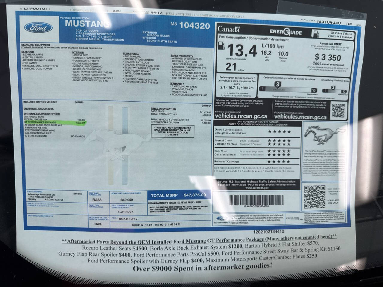 used 2021 Ford Mustang car, priced at $36,999